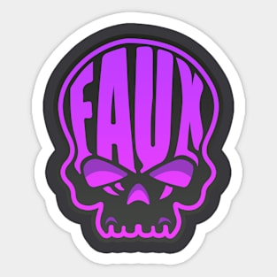 Faux Skull - Purple Sticker